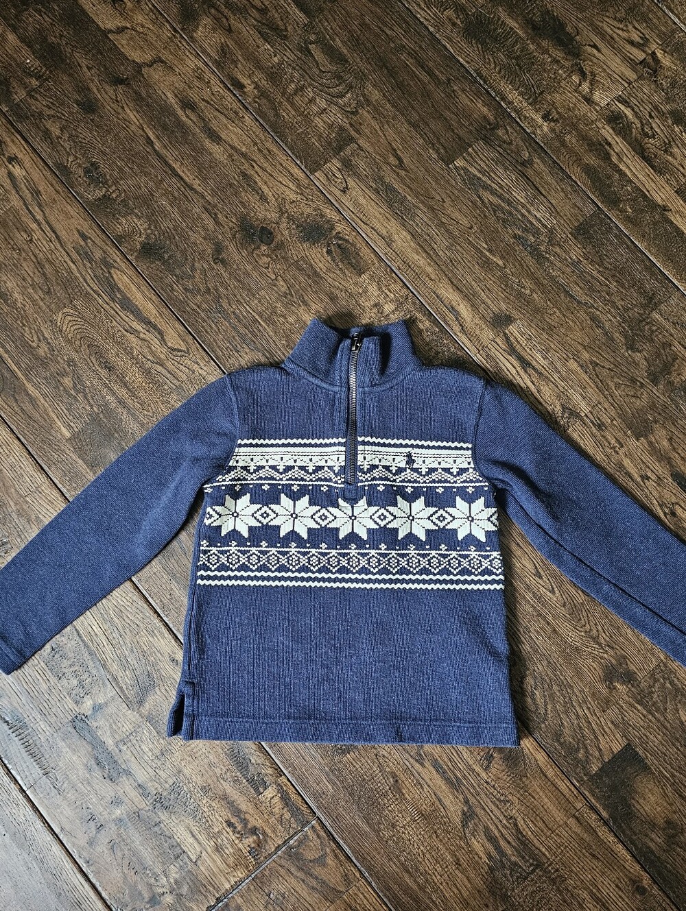 POLO RALPH LAUREN NAVY BLUE BOYS 4T QUATER ZIP SWEATER